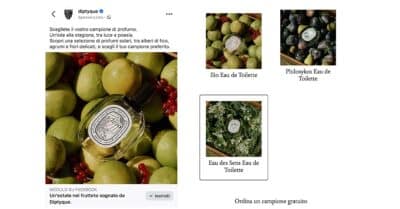 Campioni omaggio Diptyque a scelta