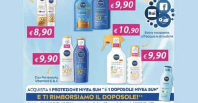 Cash Back NIVEA SUN 2025 Acqua&Sapone