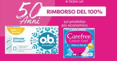 Cashback Carefree e o.b