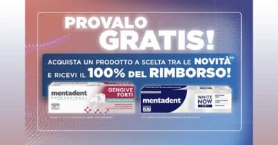 Cashback Mentadent Gengive Forti e Mentadent White Now 3 in 1