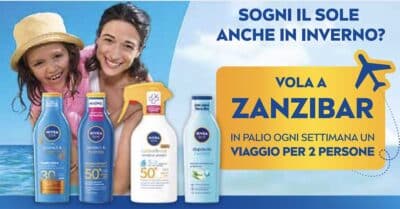 Concorso Nivea Sun vinci viaggi a Zanzibar