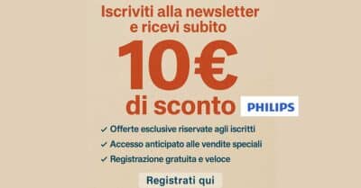 Iscriviti alla newsletter Philips e ricevi subito 10