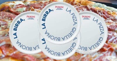 Vinci piatti pizza Peroni Nastro Azzurro