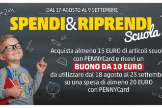 Back to School da Penny: con lo Spendi e Riprendi Scuola ottieni 10€ di sconto