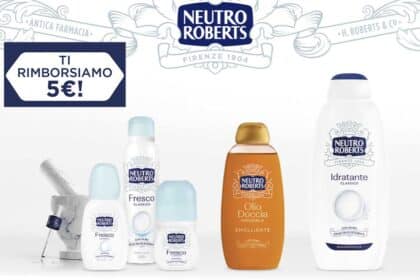 Neutro Roberts ti rimborsa 5€