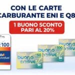 buoni carburante Eni Q8 Esselunga buono sconto 20 percento Fidaty 2026