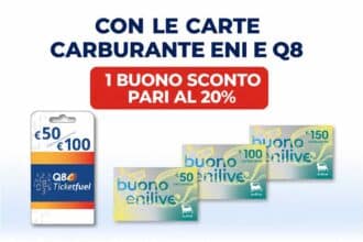 buoni carburante Eni Q8 Esselunga buono sconto 20 percento Fidaty 2026