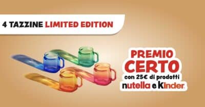 Tazzine Nutella premio certo 2025