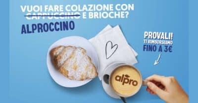 Cashback Alproccino e brioche