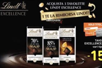 Cashback Lindt Excellence “Tavoletta Rimborsata