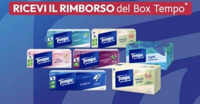Cashback “Tempo ti rimborsa il box in Tigotà"