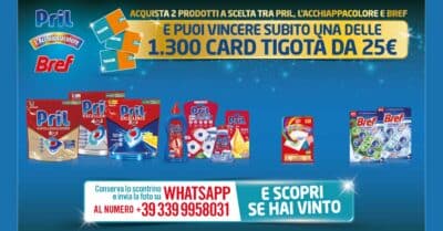 Concorso Pril Acchiappacolore Bref Tigotà ottobre 2025