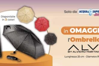 Ombrello omaggio da Acqua e Sapone