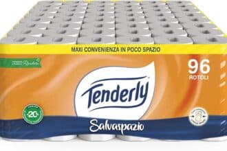 Tenderly Salvaspazio 96 rotoli a 0,35€ su Amazon