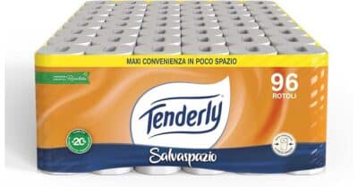 Tenderly Salvaspazio 96 rotoli a 0,35€ su Amazon
