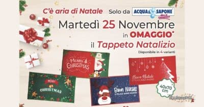 Acqua & Sapone regala il tappeto natalizio