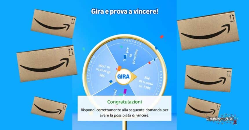 Concorso Amazon app ruota della fortuna vinci buoni sconto 50 euro