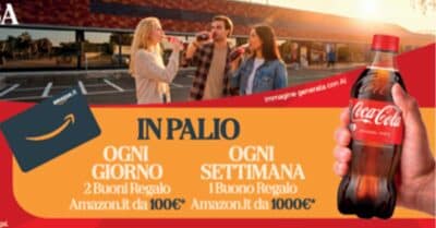concorso Coca-Cola Autogrill instant win buoni regalo Amazon 100 1000 euro 2026
