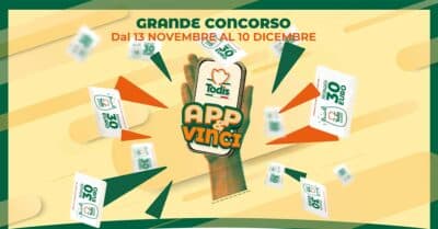 Concorso Todis App&Vinci: 500 buoni spesa da 30€ in palio