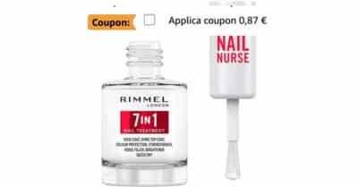 Rimmel London Base Top Coat 7 in 1 offerta Amazon coupon sconto nail care vegano
