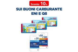 Promozione Esselunga: sconto del 10% sui buoni carburante
