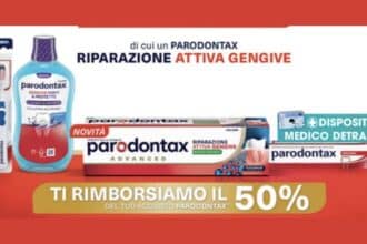 Cashback Parodontax ti rimborsa il 50%