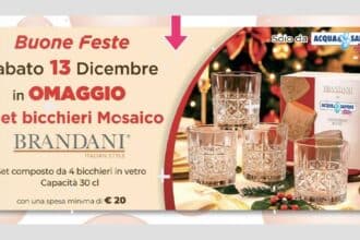 omaggio bicchieri Brandani Acqua & Sapone 2025