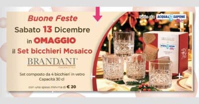 omaggio bicchieri Brandani Acqua & Sapone 2025