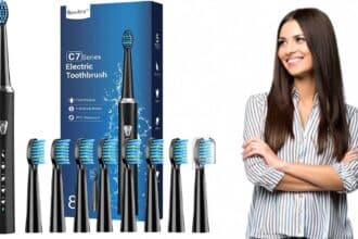 Spazzolino elettrico sonico con 8 testine