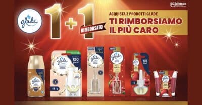Cashback Glade 1+1 rimborsato