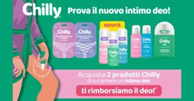 Cashback “CHILLY ti rimborsa il deo intimo