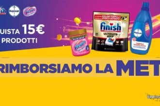 Cashback Finish Napisan e Vanish 2026 con rimborso del 50% della spesa