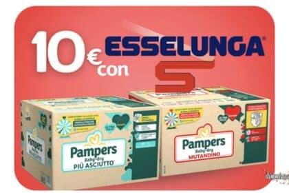 Pampers e Esselunga ti regalano una card da 10€ come premio certo