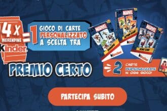 Giochi di carte Marvel in premio con le merendine Kinder