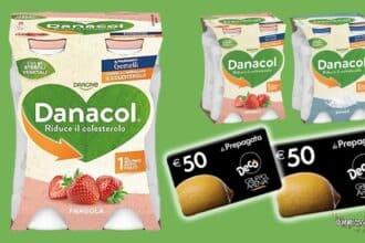 Concorso Danacol Vinci la Spesa gift card 50 euro supermercati Decò