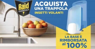 Cashback 100% Raid Essentials Trappola Insetti Volanti