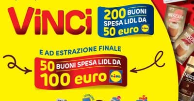 concorso Nescafé Dolce Gusto Lidl buoni spesa 50 100 euro instant win WhatsApp