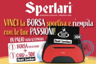 concorso Sperlari Back to Sport 2026 borsa sportiva gift card Foot Locker caramelle WhatsApp