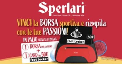 concorso Sperlari Back to Sport 2026 borsa sportiva gift card Foot Locker caramelle WhatsApp