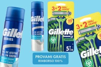 cashback Gillette Sensor3 rimborso 100% rasoio schiuma barba fino 12 euro 2026