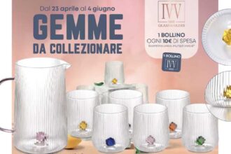 raccolta punti Pam Panorama bicchieri caraffa Gemme IVV Glassmakers vetro borosilicato