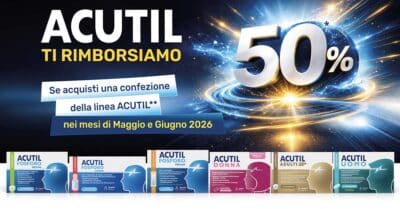 cashback Acutil rimborso 50% farmacia parafarmacia integratori 2026