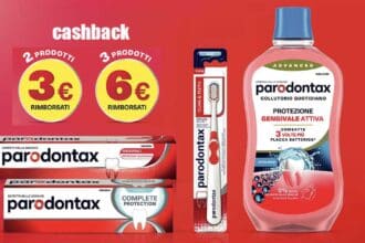 Dentifrici Parodontax per il cashback più acquisti più ti rimborsa