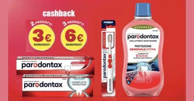 Dentifrici Parodontax per il cashback più acquisti più ti rimborsa
