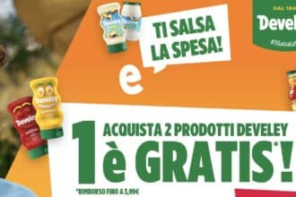 Cashback Develey Ti salsa la spesa rimborso fino a 3,99 euro su salse e condimenti