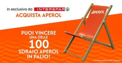 Concorso Aperol Interspar: vinci una delle 100 sdraio da spiaggia Aperol Spritz
