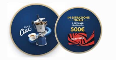 concorso Caffè Borbone Ti Premia Mediaworld moka gift card 500 euro 2026