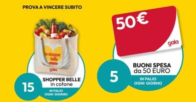 Concorso Gala La Spesa è Cosa Seria e Può Sorprendere, vinci buoni spesa e gift card