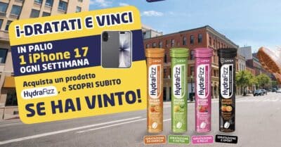 Concorso Hydrafizz I-Dratati e Vinci 2026 con 14 iPhone 17 in palio acquistando prodotti UPSA