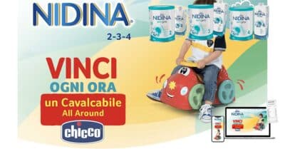 Concorso Nidina Vinci Chicco: cavalcabile All Around in palio ogni ora acquistando il latte in formula